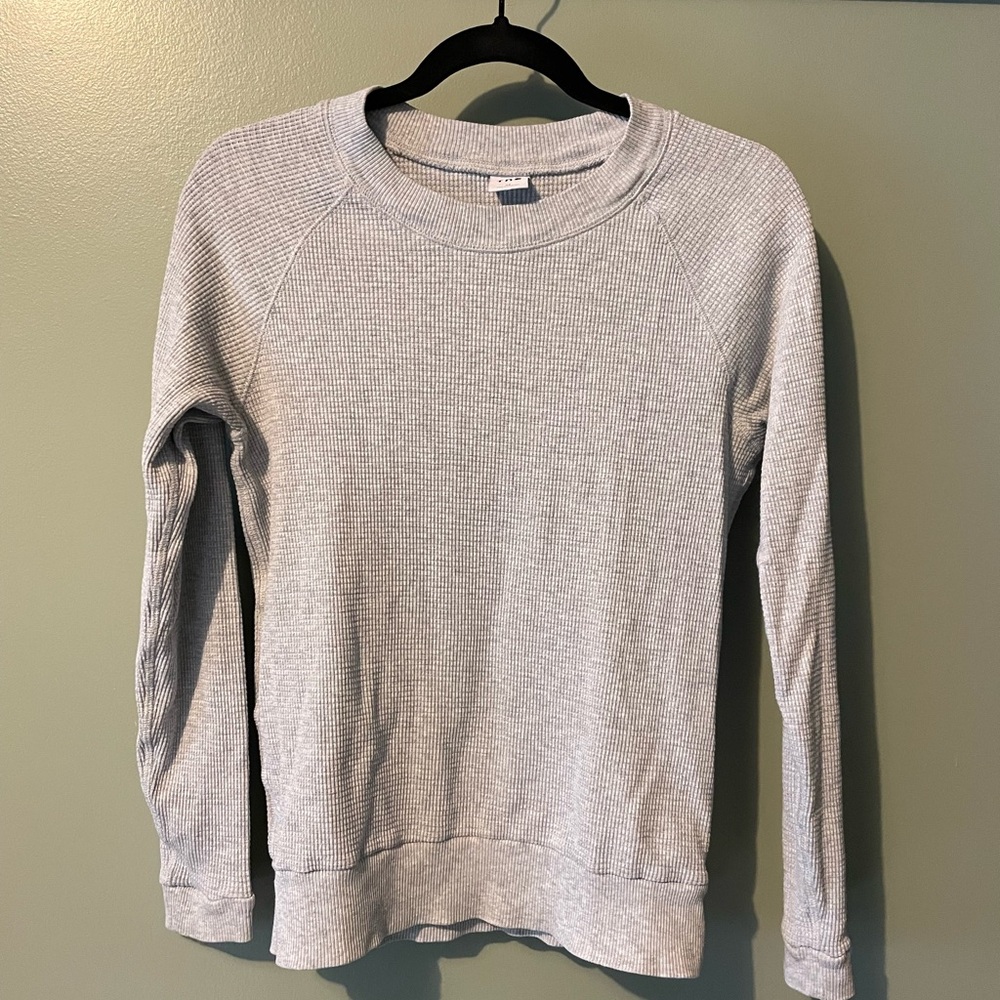 TNA Gray Waffle Knit Sweater